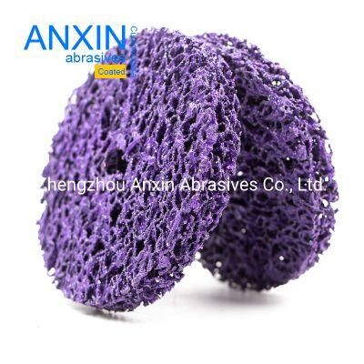 Purple Color Paint Removing Cleaning Pad 115mm 8mm Hole