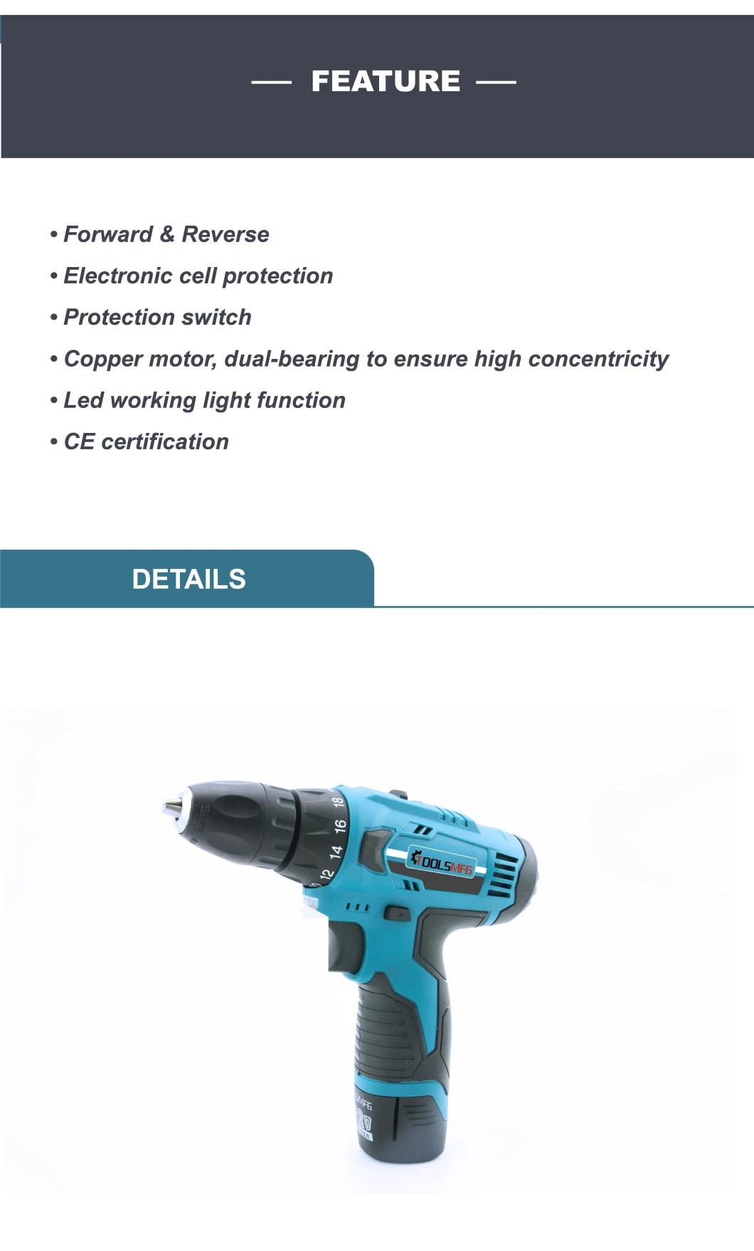 Toolsmfg 12V 2-Speed Cordless Drill Driver Factory