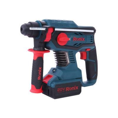 Ronix High Quality Drilling Machine Model 8910K Brushless Motor 20V Battery Power Rotary Hammer Drill