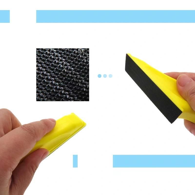 Cross-Border Supply 27*90mm Manual Long Strip Polishing Disc Self-Adhesive Buckle Flocking Sandpaper Polishing Disc Car Beauty