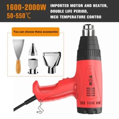 1600W Digital Display Temperature Adjustable Hot Air Blower Heat Gun Hg8716e