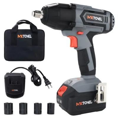 OEM Brand Wholesale 20V Li-ion Battery Power Variable Speed Adjustment Brushed Cordless Impact Wrench