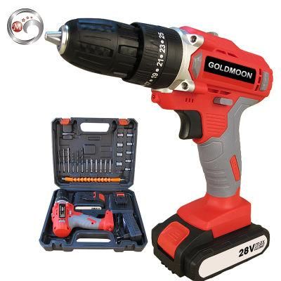 Speed 0-500rpm 0-2000rpm Goldmoon Carton LED Light Power Tools Set