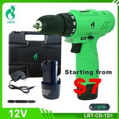 12V Li-ion Battery Power Cordless Electric Screwdriver Drill