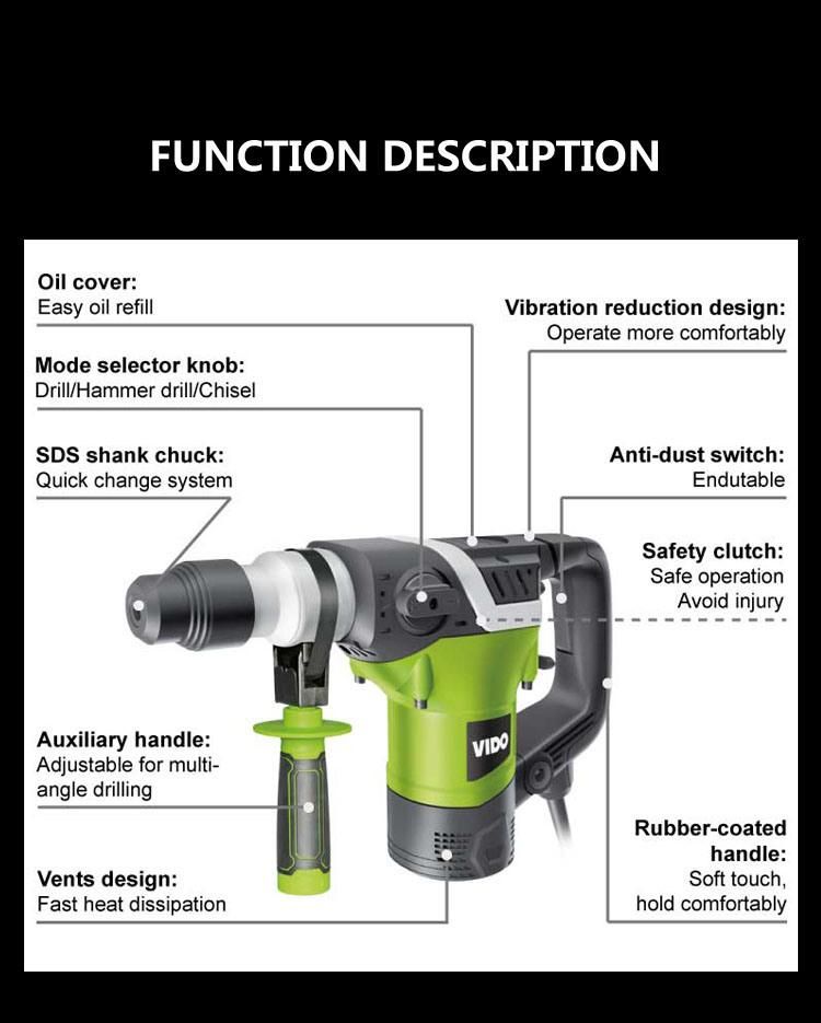 Vido Carton Jiangsu, China Building and Industrial Drill Hammer