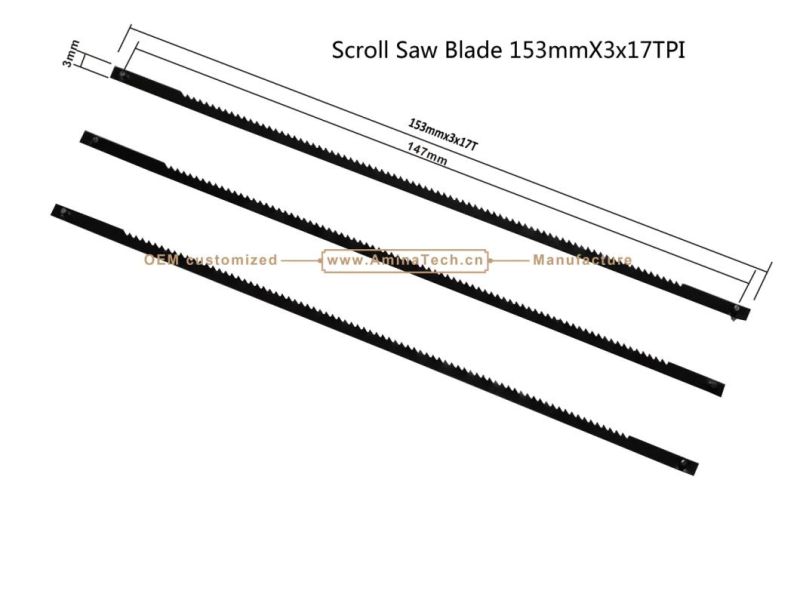 Scroll Saw Blade 153mmX3x17TPI,Hand Tools,Cutting Wood,Jig Saw Blade