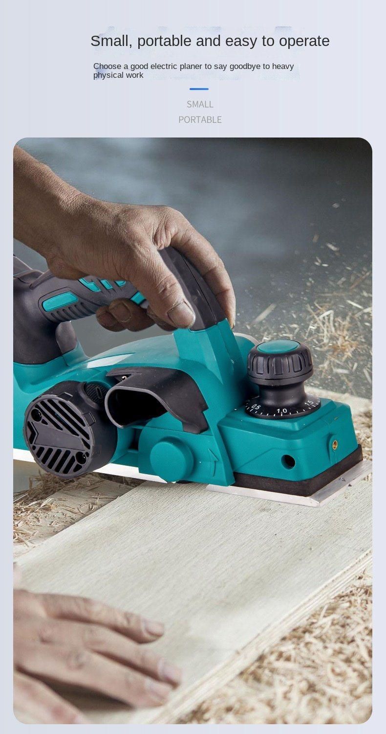 Rechargeable Electric Planer Cordless Handheld for Maki 18V Battery Wood Cutting Tool