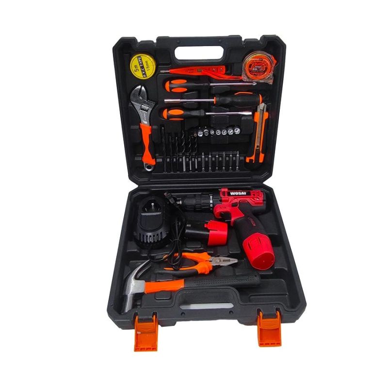 12V Wosai Cordless Teh-Electrics Drill Combined Wireless Electric Screw Driver Power Drill Set