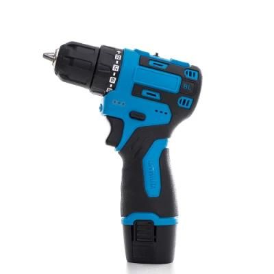 12V Impact Cordless Brushless Compact Drill Electric Drill with 2-Speed Lithium-Ion Battery Drill
