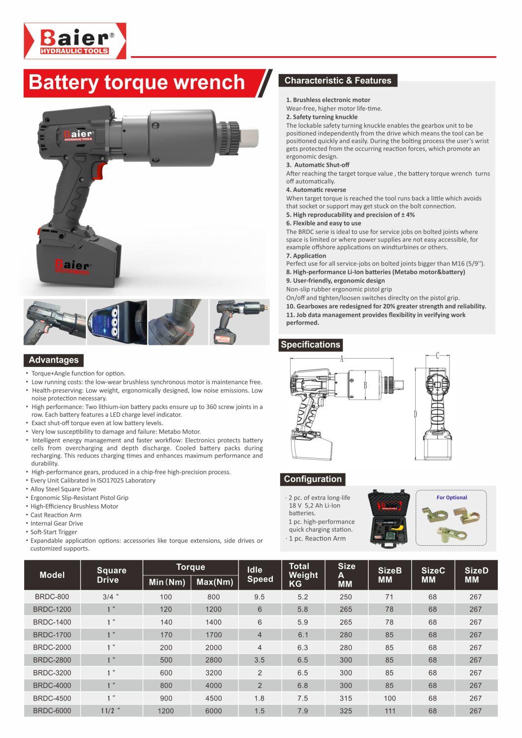 18V Lithium Battery Charging Torque Gun Battery Torque Wench Brdc