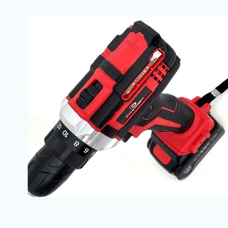 Cg-3002red Double Speed 12V 16.8V 21V Li-on Lithium Battery Professional Manufacturer Hand Rechargeable Forward and Reverse Impact Cordless Drill
