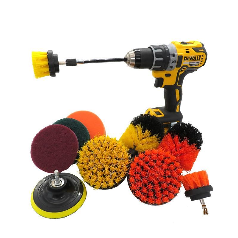 Electric Drill Disc Brush 11-Piece Set Car Cleaning Beauty Home Cleaning Brush