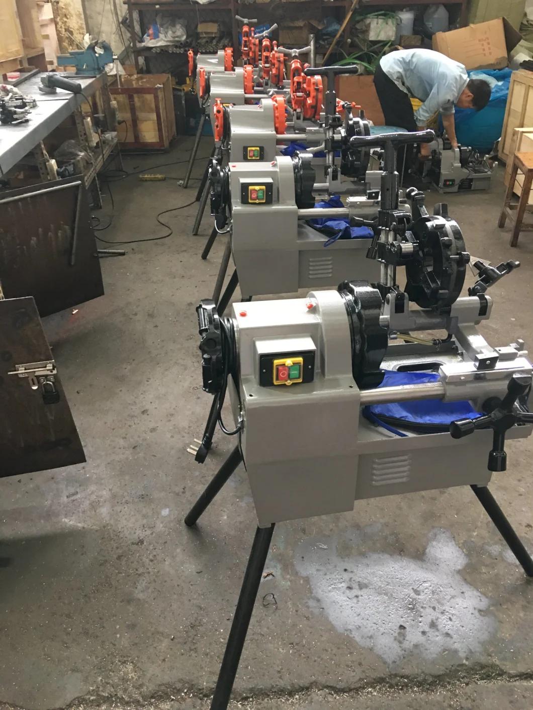 1/2"- 4" Professional Rex Model Japan High Efficient Type Gear Box Divide Motor Pipe Threading & Cutting Machine