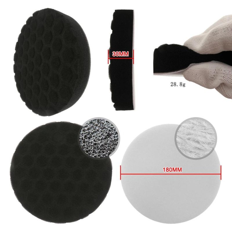 Cross-Border Supply 7 Inch 180mm Car Polishing Sponge Wash Sponge Car Cleaning Supplies Wax Beauty