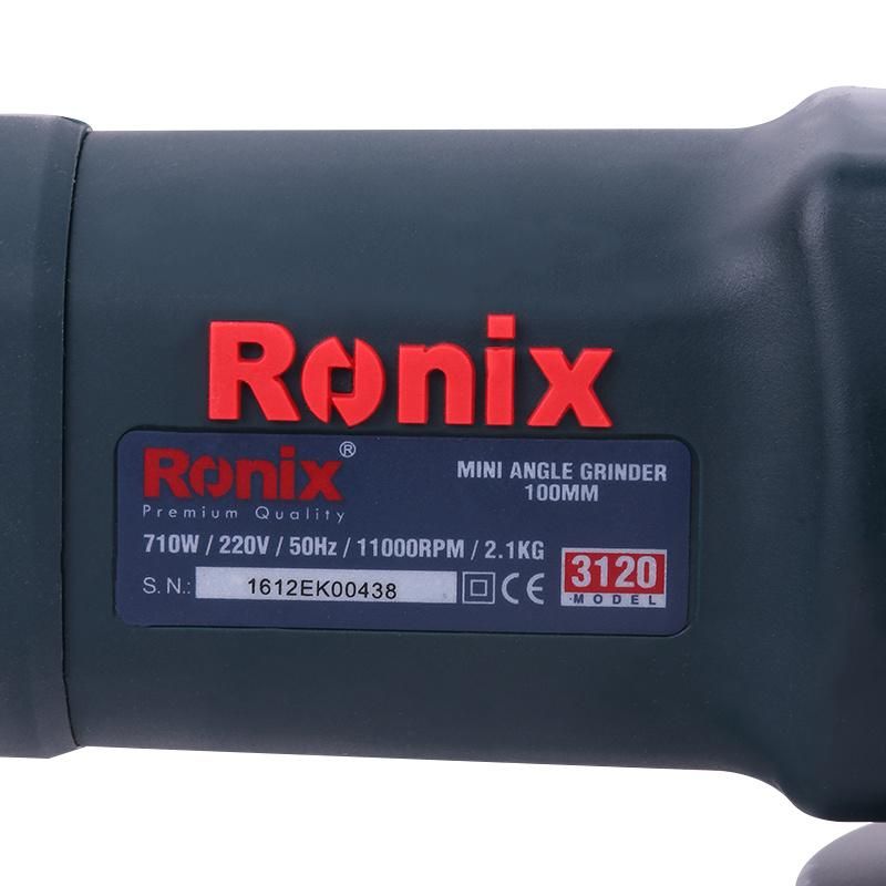 Ronix Model 3120 220V 100mm 115mm 720W Mini Electric Angle Grinder for Cutting and Grinding