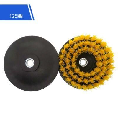 5 Inch M14 Yellow Hollow Electric Drill Brush Disc Brush Cleaning Brush