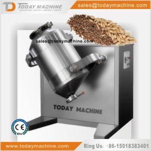 High Speed Rotary 3D Drum V Shaped Horizontal Ribbon Blender Mixer Mixing Machine for Herbal Powder