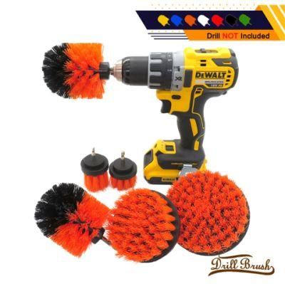 Nylon 2/3.5/4/5 Inch Electric Drill Orange Brush Head 6 Pieces Set Cleaning Brush Wholesale dB0713