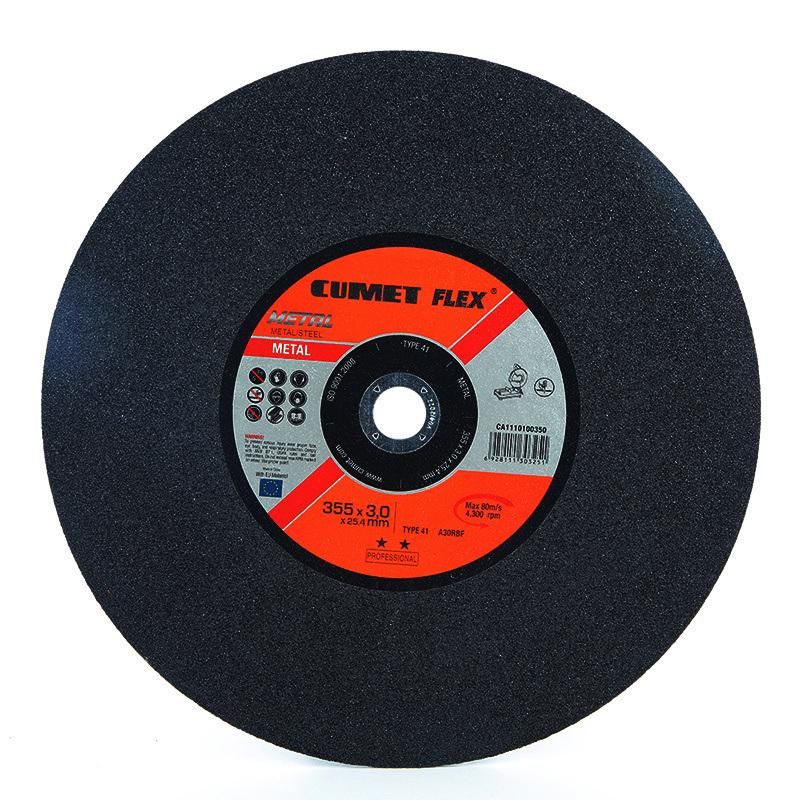 Aluminum Customized Cumet T41A-350X3.0X25.4mm Abrasive Disc Hot