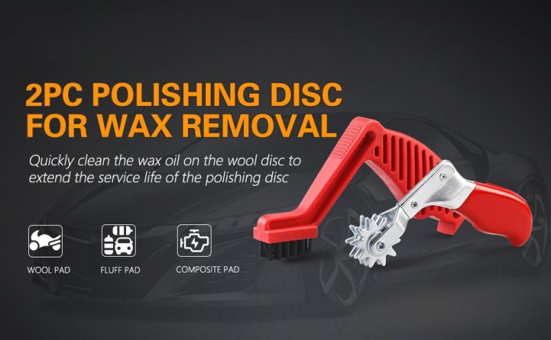 Cross-Border Supply Polishing Pad Cleaning Tool 2-Piece Car Set Cleaning Brush Wool Polishing Pad Tool Brush Spot