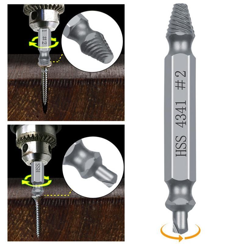6PCS Damaged Screw Extractor Drill Bit Set Easily Take out Broken Screw, Bolt Remover Stripped Screws Extractor Demolition Tools