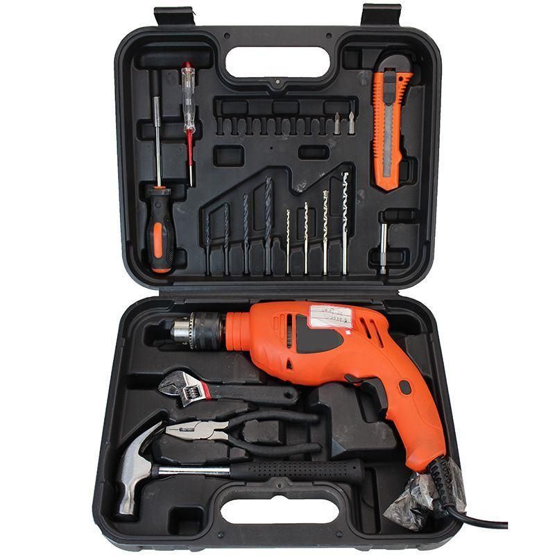 Set of 35PCS Brushless Lithium Electric Impact Drill Portable Cordless Torque Screwdriver Combination Tool Kits