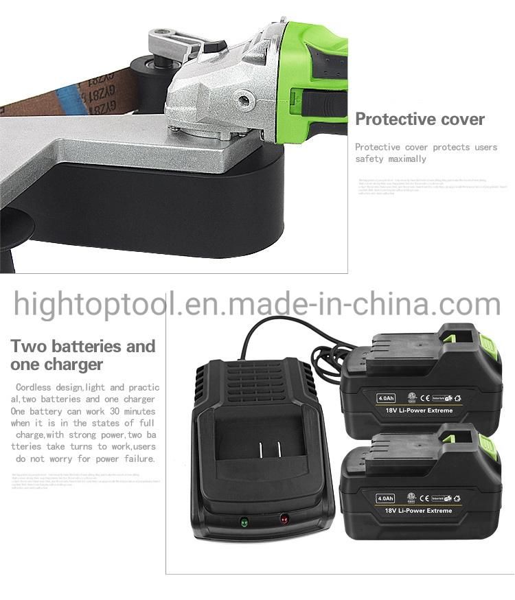 Lithium Charging Wireless Cordless Electric Metal Stainless Steel Pipe Tube Finishing Burnishing Belt Sander Polisher