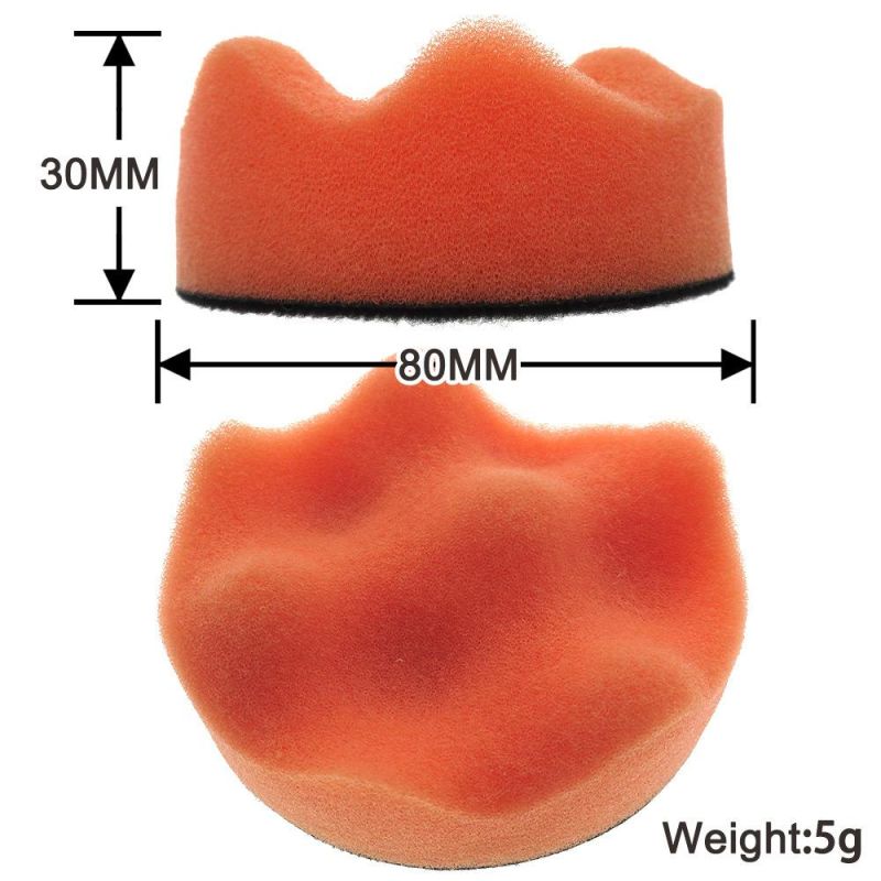 Cross-Border Supply 3-Inch Car Polishing Sponge 21-Piece Set of Car Cleaning Supplies Beauty Waxing Self-Adhesive Polishing Disc Pad