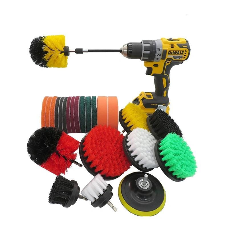 Electric Drill Electric Cleaning Brush 25-Piece Set Cleaning Floor Glass Car Beauty Electric Drill Brush