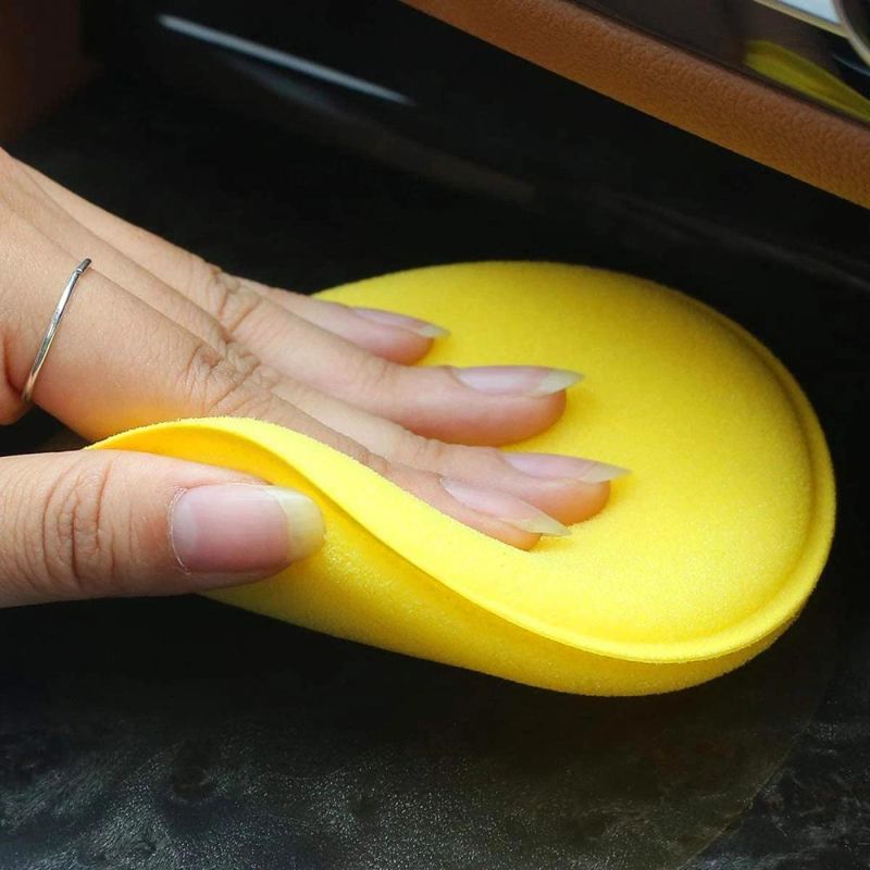 Cross-Border Car Waxing Sponge Round 4 Inch 100mm Cleaning Soft Foam Detail Sponge Tool