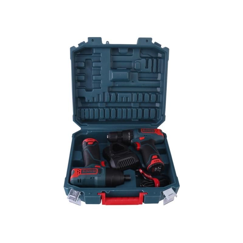 Ronix Model 8105K 12V 2A 2batteries High Quality Power Tools Electric Cordless Impact Driver Drill and Screwdriver Machine Set