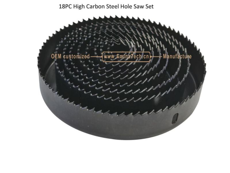 18PC High Carbon Steel Hole Saw Set, Power Tools