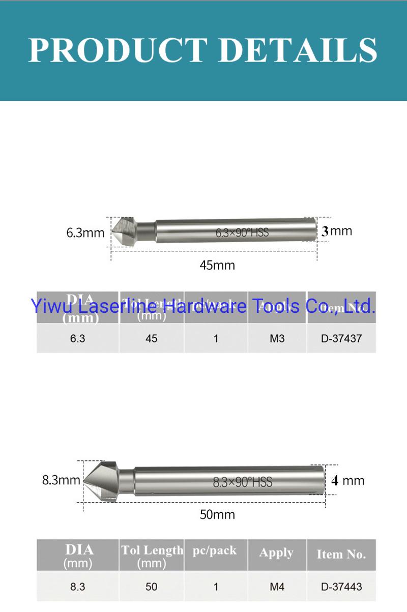 Original Makita Drill Bit for Metal Cu Ni Zn Hole Chamfering HSS Co5% Round Shank 3 Flutes Countersink Drill Bit