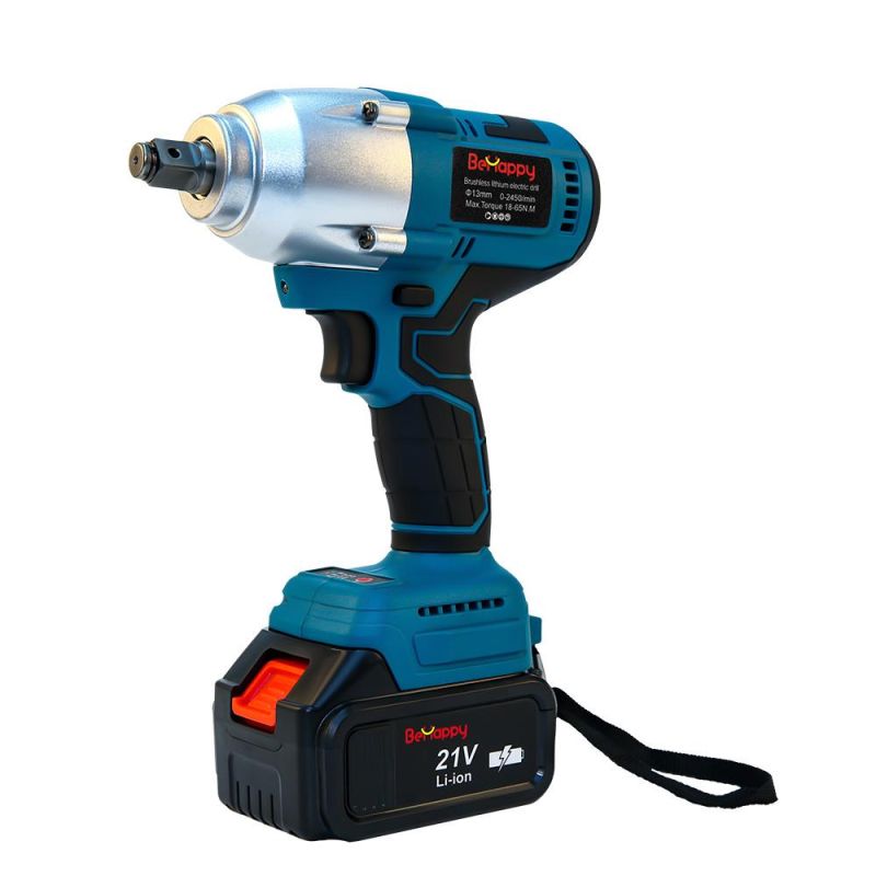 Behappy 21V Cordless Impact Wrench 1/2 Inch, Brushless, 240 FT-Lbs High Torque 2900 Rpm Impact Gun