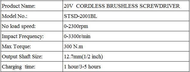 20V Brushless Cordless Screwdriver Cordless Tools