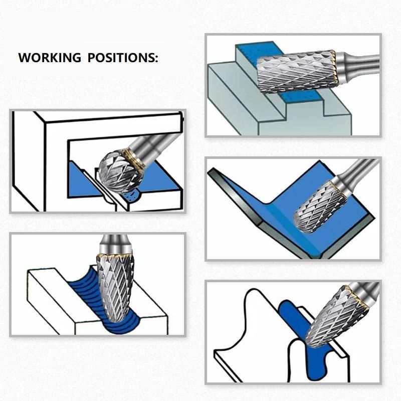 F Type Double Cuts Tungsten Carbide Rotary Files Tungsten Carbide Burrs