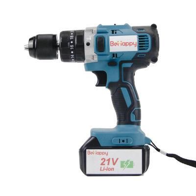 Behappy Customization 21V Cordless Electric Hand Drill Brushless Power Tool