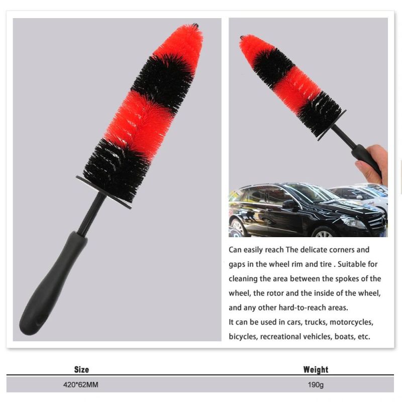 Cross-Border Supply Car Wash Tire Cleaning Brush Car Hub Brush Wheel Hub Brush Car Wash Brush Car Cleaning Supplies