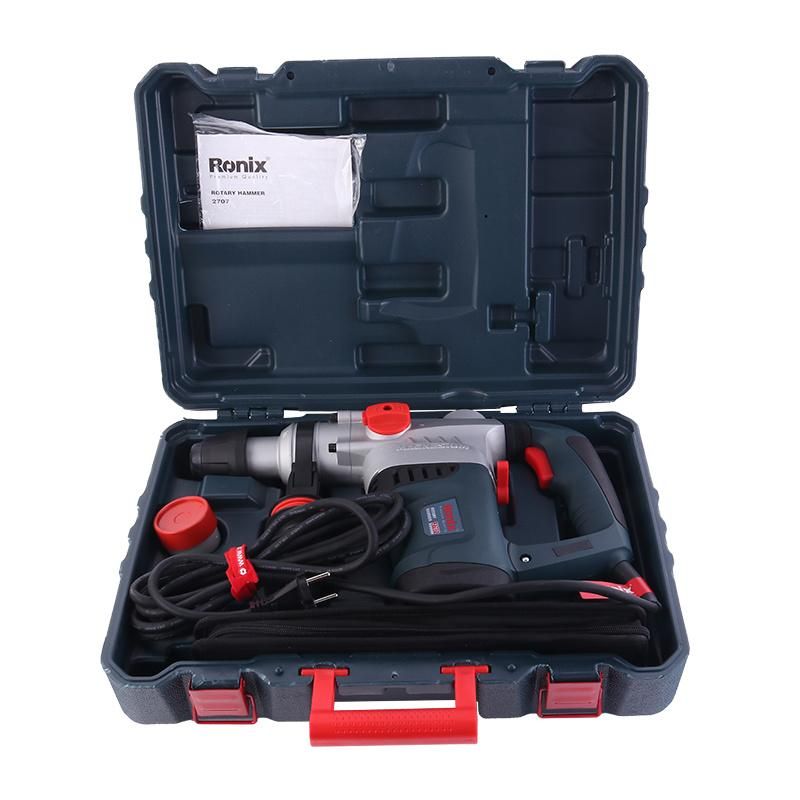 Ronix New Model 2707 1500W 26mm Professional Electric Rotary Hammer Machine with Free BMC