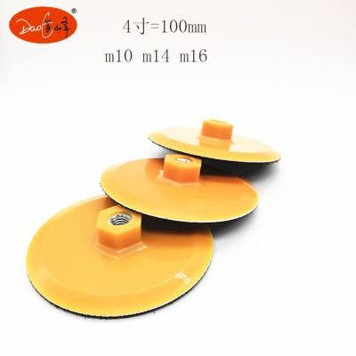 Daofeng 4inch 100mm Sanding Disc Backing Pad (yellow)