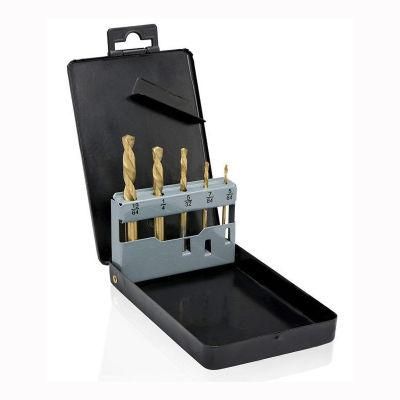 Left Hand M35 Cobalt Drill Bit Set Titanium Finish