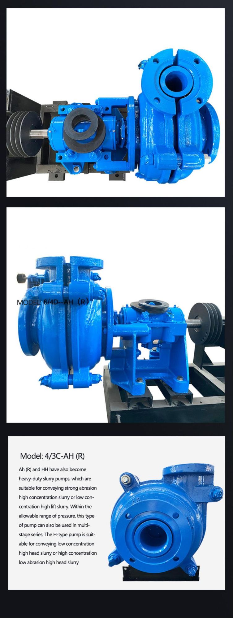 High Quality Centrifugal Rubber Horizontal Multistage Slurry Pump for Conveying High Concentration Slurry with Strong Abrasion