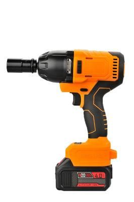 Brushless Wrench Lithium Battery Charging Impact Power Wrench Cordless Automobile Scaffold Woodworking Electric Wrench Spanner