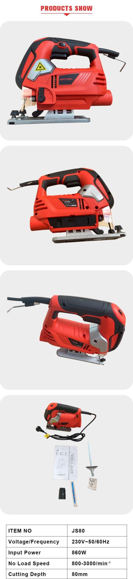 Hot Sale with High Quality Efftool Jig Saw Js80
