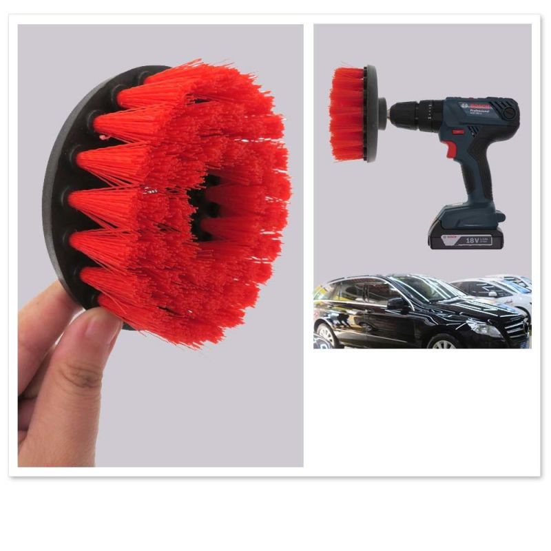 4 Inch Hollow Rodless M14-2 Electric Cleaning Brush Red Disc Brush Cleaning Brush