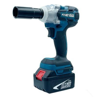 Brushless Cordless Impact Wrench 1/2 Inch 18V Battery