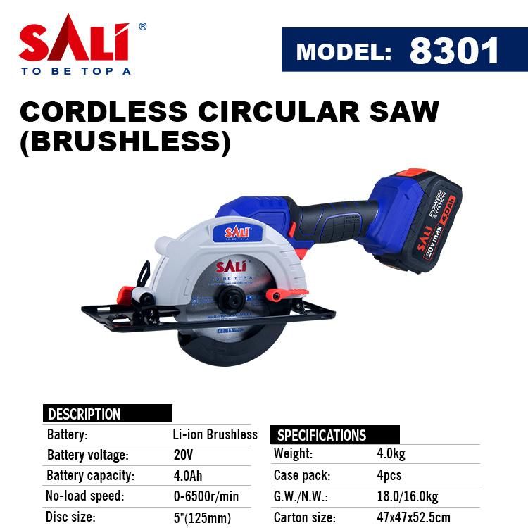 Sali 8301 20V 4.0ah 125mm Brushless Cordless Circular Saw