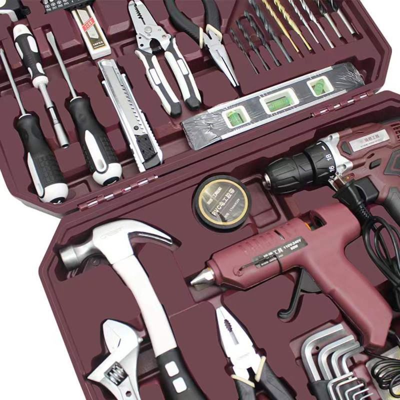 148 in 1 Hand Box Mechanic Kit 21 V Electrical Complete Drill Drilling Bit Household Tool Set