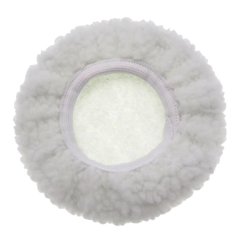 Cross-Border Supply 5-6 Inch White Car Waxing Cloth Microfiber Polishing Waxing Set Car Cleaning Beauty