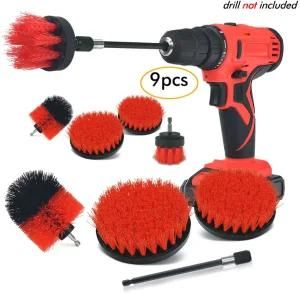All Purpose Time Saving Drill Brush with Extend Attachment for Bathroom and Kitchen Surface, Grout, Tub, Shower, Tile, Corners, Automotive